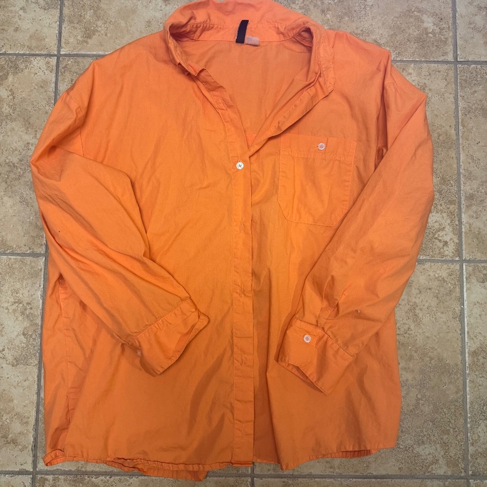 Orange/Peach button up